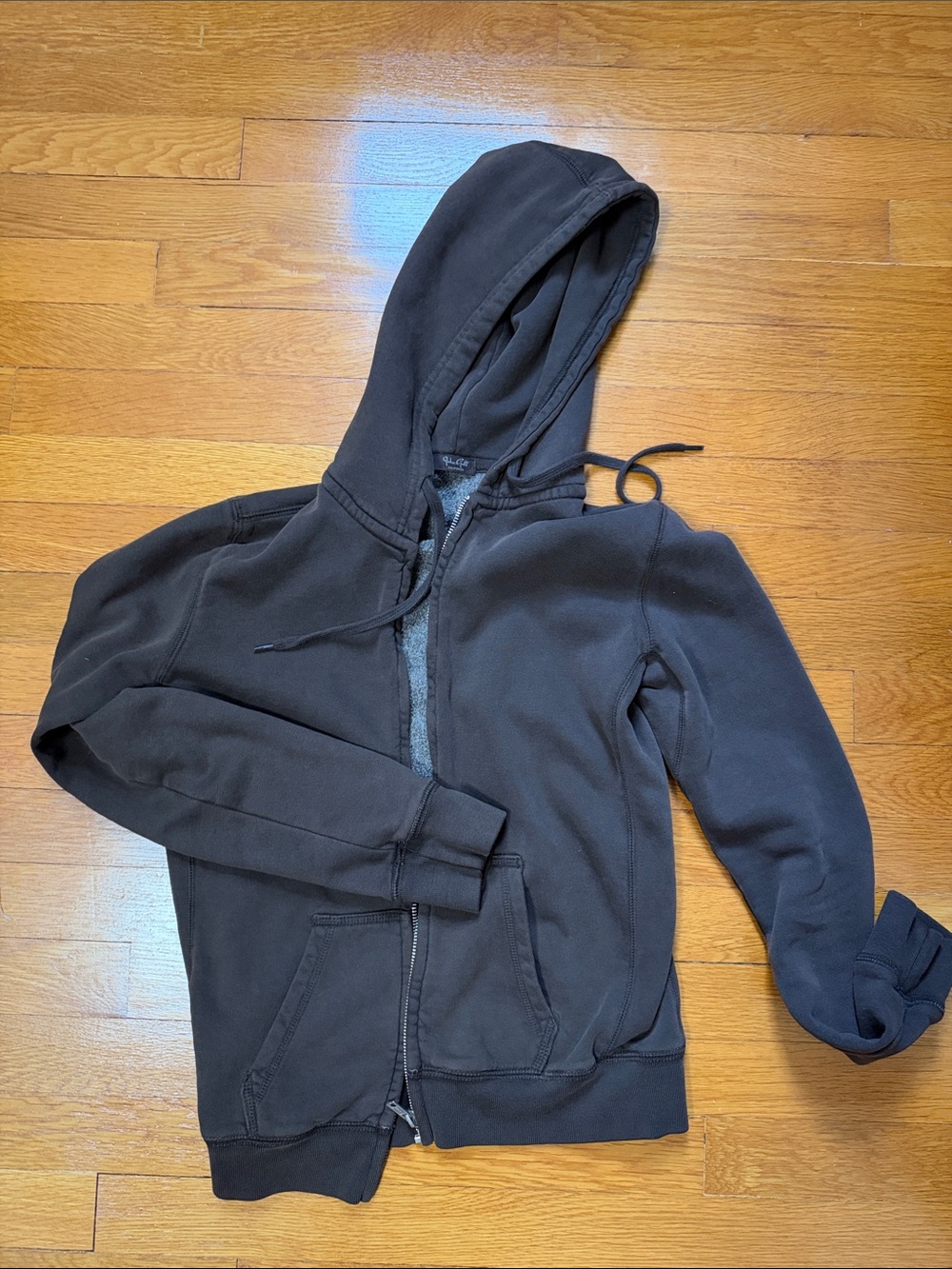 J galt dark brown zip up hoodie